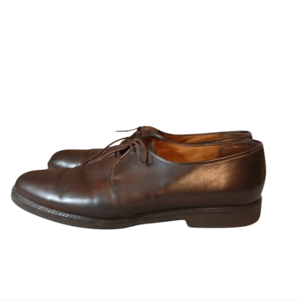 Salvatore Ferragamo Oxfords Men's Brown Leather Lace Up Shoes Size 12